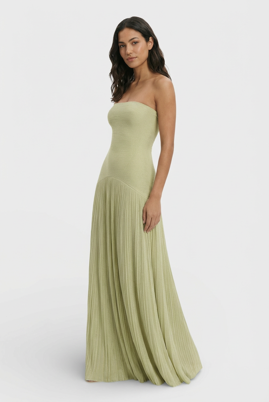 MAYA | Abito lungo senza maniche con vita bassa